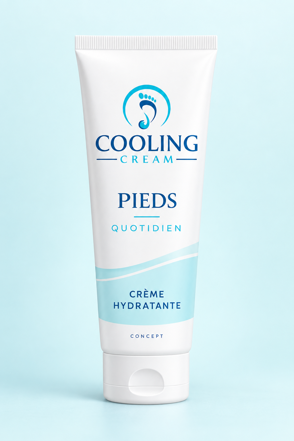 Concept de crème pour les pieds Quotidien